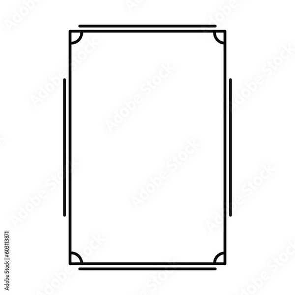 Fototapeta Frame border shape icon for decorative vintage doodle element for design in vector illustration