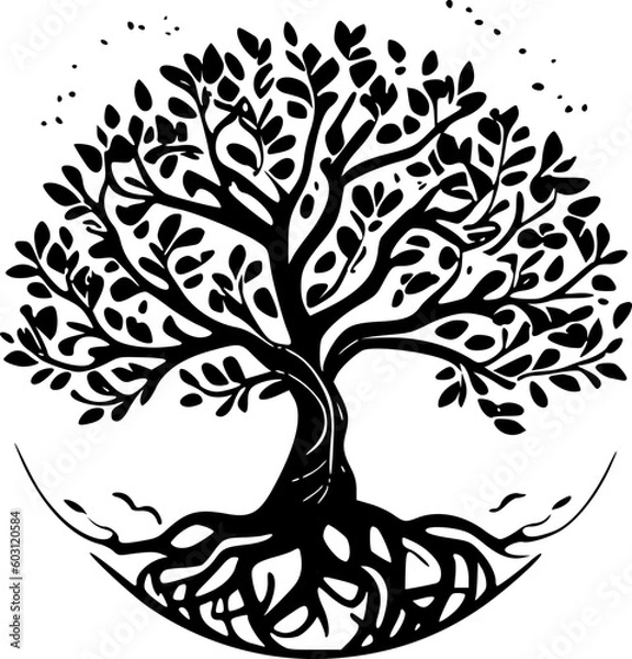 Obraz Tree of Life - Minimalist and Flat Logo - Vector illustration