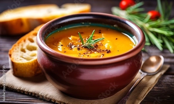 Obraz Pumpkin soup, generative ai