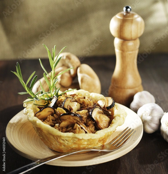 Fototapeta risotto z grzybami