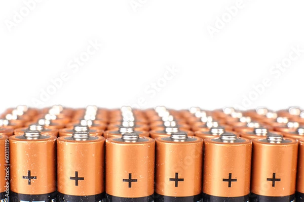 Obraz gold batteries in rows