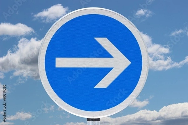 Fototapeta Obligation de circulation à droite