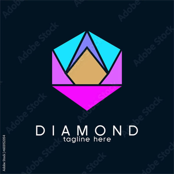 Obraz Colorful diamond vector design.