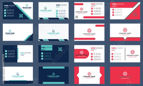 Fototapeta Professional modern and simple business card template design.