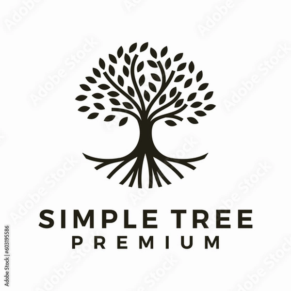 Fototapeta simple tree vector template.