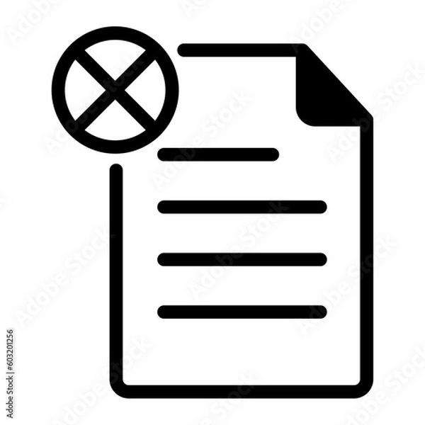 Fototapeta cancel line icon