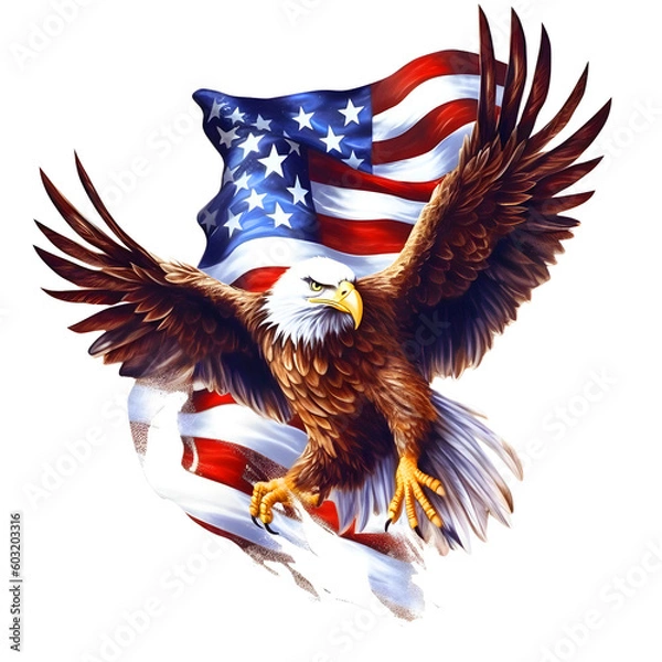 Obraz American Flag Eagle Sublimation