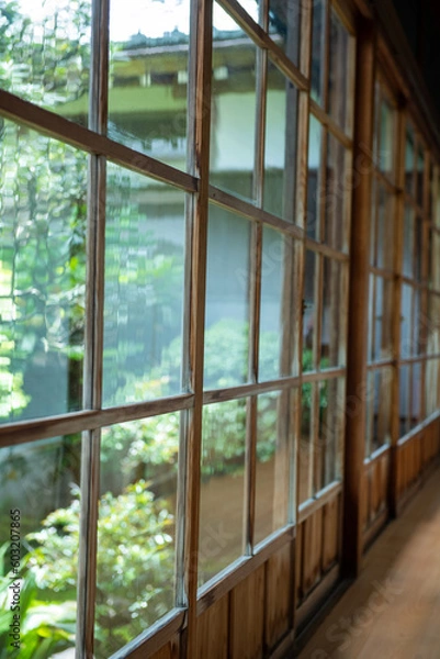 Fototapeta 縁側のガラス戸