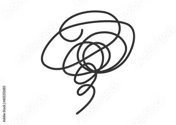 Obraz もやもやマークの背景 吹き出し素材のイラスト 不安 悩み 困るなどのアイコン素材