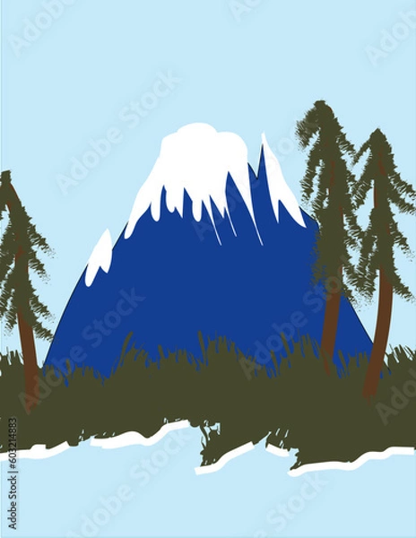 Obraz landscape with trees ai