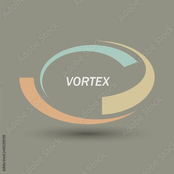 Fototapeta Vortex logo design element. Colored vector icon