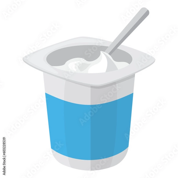 Obraz yogurt milk icon, vector flat icon