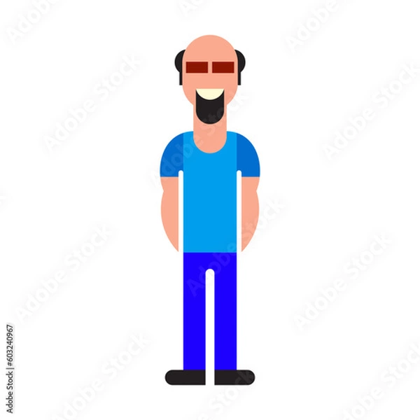Obraz Cartoon people characters Flat style
