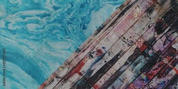 Fototapeta Crumpled and torn paper texture background