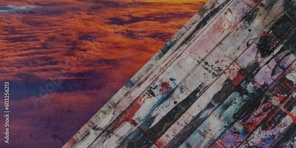 Fototapeta Torn and worn cardboard texture background