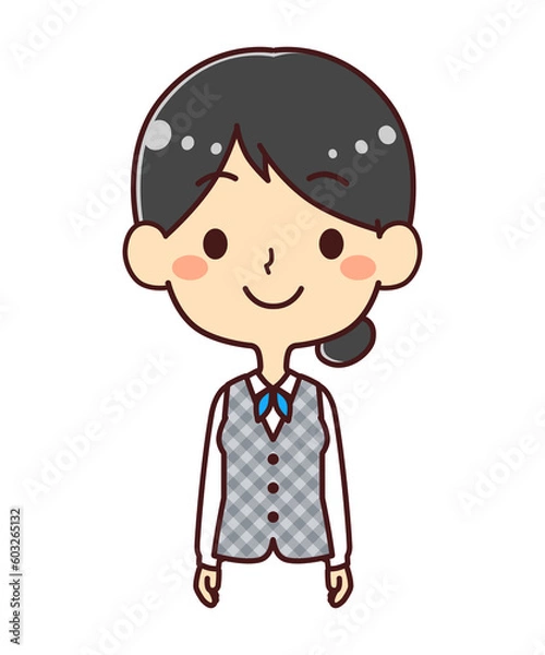 Fototapeta 女性事務員　イラスト素材