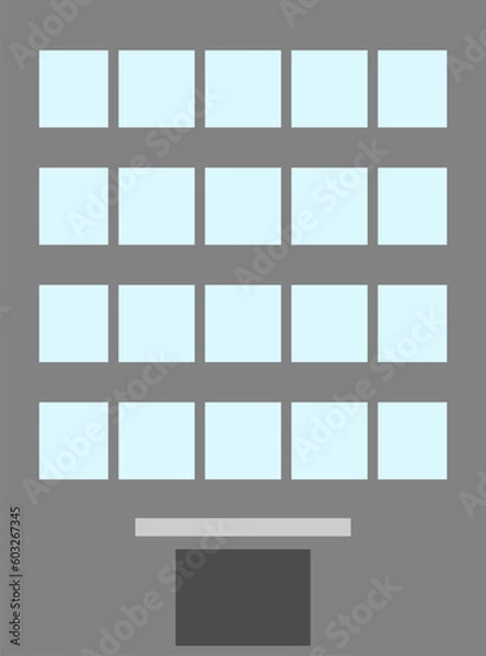 Obraz ビルのシンプルなピクトグラムイラスト