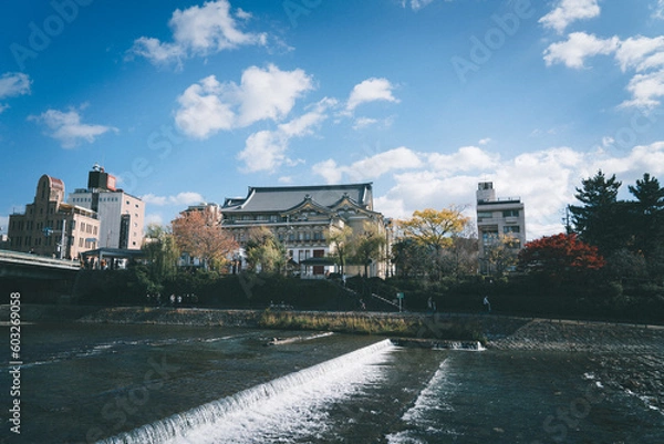 Fototapeta 京都　鴨川の風景