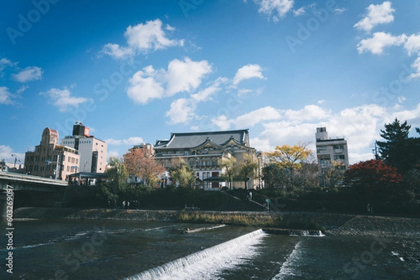 Fototapeta 京都　鴨川の風景