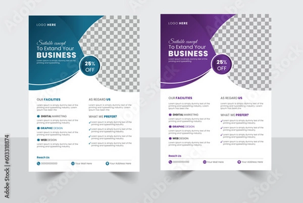 Obraz Corporate Business Flyer Design Template