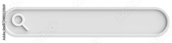 Fototapeta Search field. Search bar. 3D illustration.