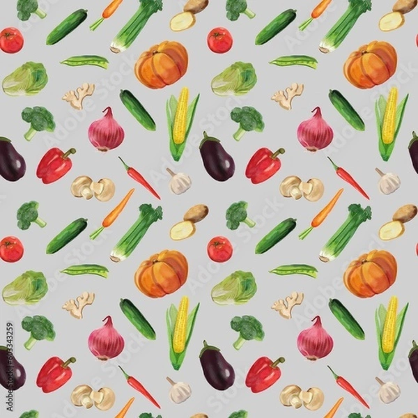 Obraz seamless pattern with vegetables