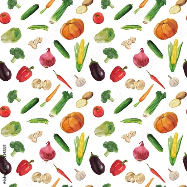 Obraz seamless pattern with vegetables