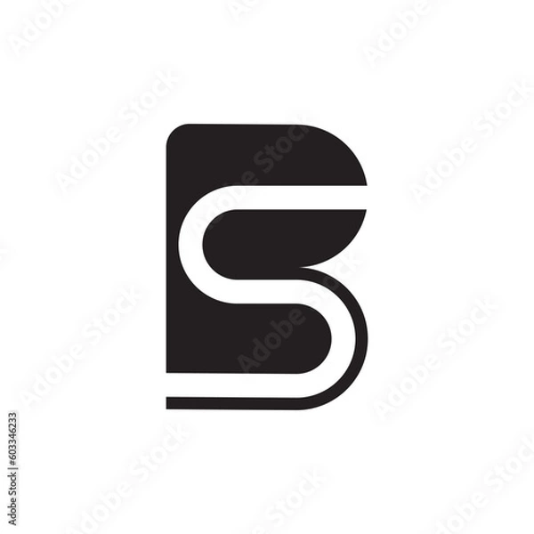 Obraz bs letter logo
