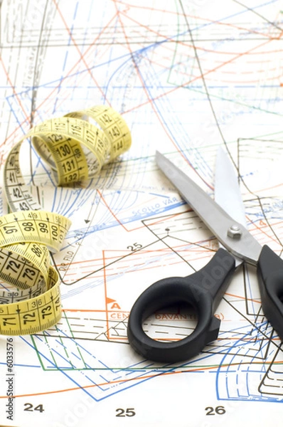 Obraz object on white - sewing tool pattern