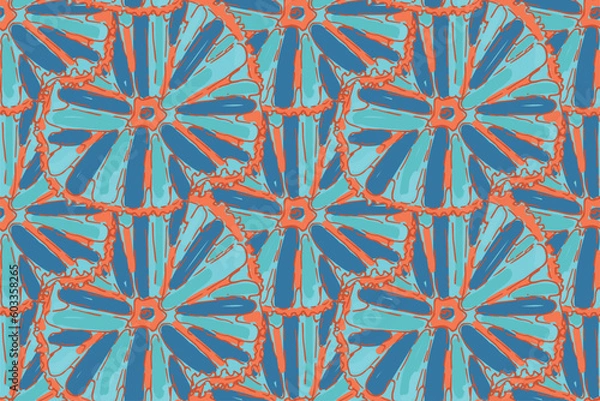 Fototapeta Seamless vector tropical pattern with corals. Perfect for wallpapers, web page backgrounds, surface textures, textile.