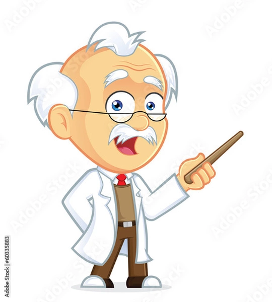 Fototapeta Professor Holding a Pointer Stick
