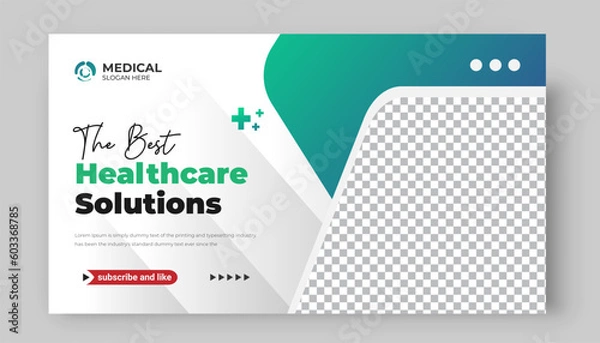 Obraz  Medical YouTube thumbnail and web banner template