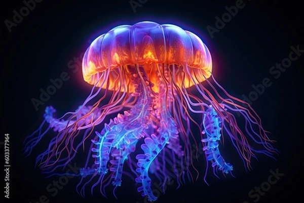 Obraz Glowing jellyfish