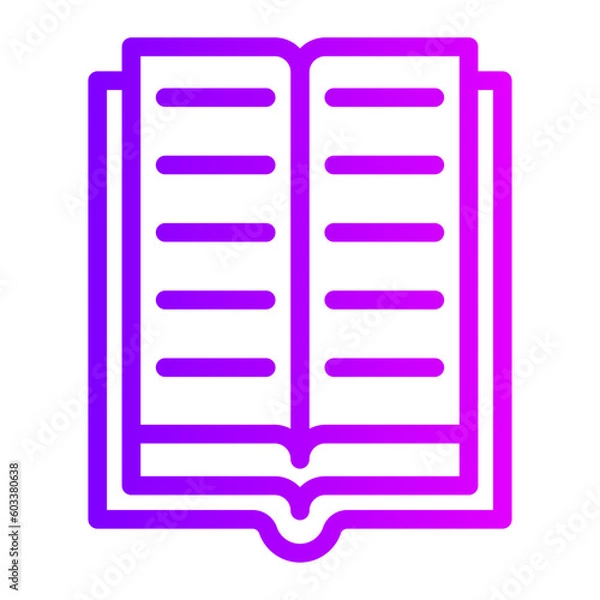 Obraz open book gradient icon
