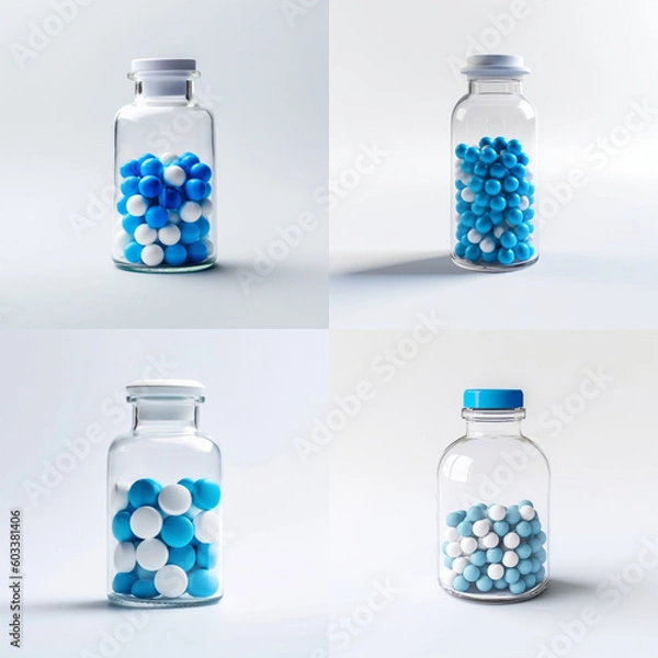 Fototapeta pills in a jar