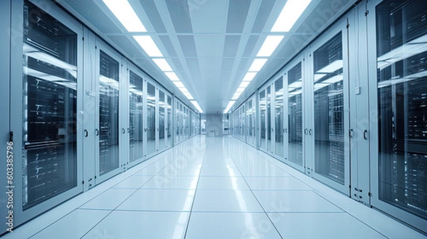 Fototapeta Data server center background, digital hosting	
