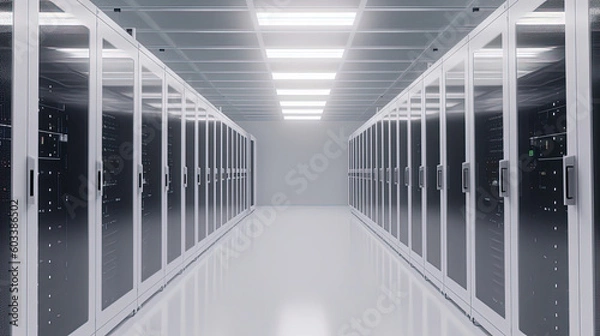 Obraz Data server center background, digital hosting, white space	
