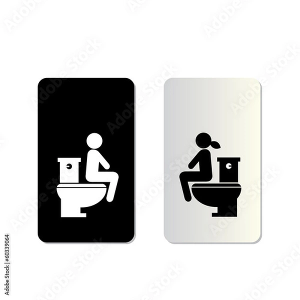 Obraz toilet symbol tag