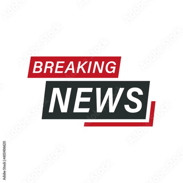 Obraz breaking news headline vector design illustration