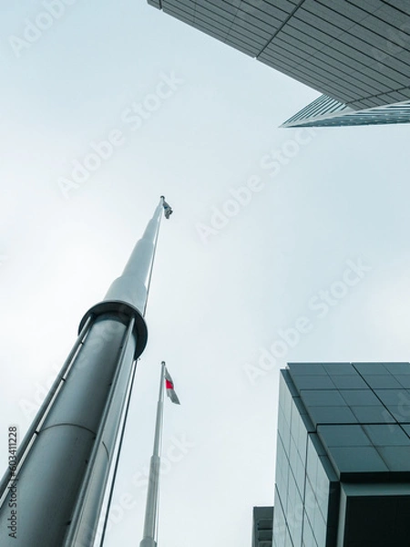 Obraz 東京の無機質な都市の風景