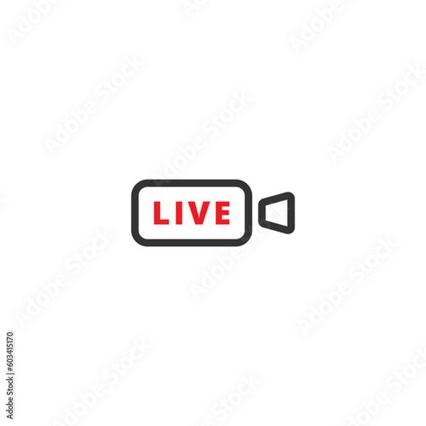 Fototapeta live streaming sign vector icon.
