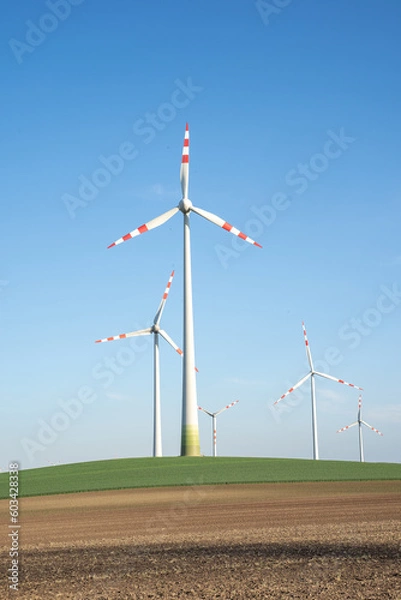 Obraz Windräder am Hügel