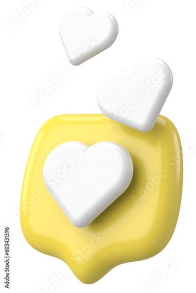 Fototapeta Like button. Like icon. 3D illustration.