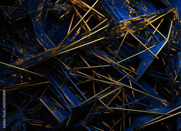 Fototapeta a black background featuring golden lines