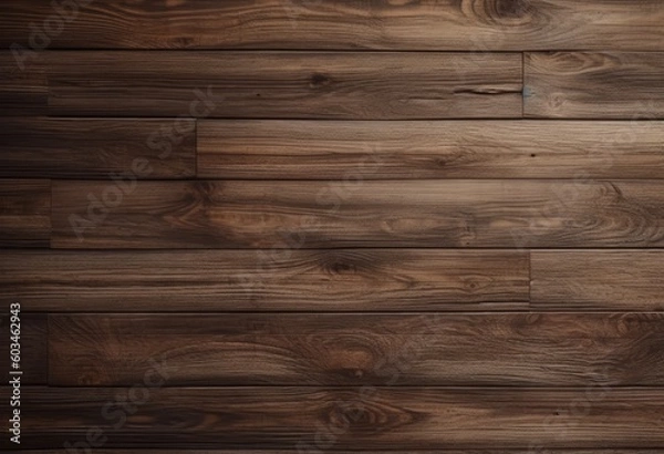 Fototapeta Brown wood texture background coming from natural tree. The wooden panel has a beautiful dark pattern, hardwood floor texture. created with Generative AI technology
