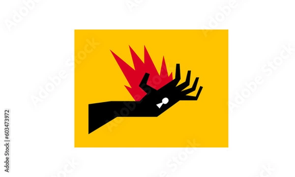 Obraz Mano en llamas