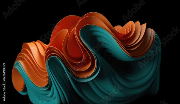 Fototapeta abstract background with waves