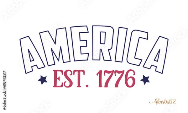 Obraz America Est 1776 Craft design.
