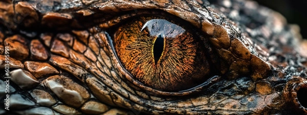 Fototapeta close up of a lizard eye