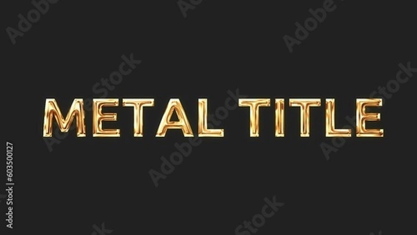 Obraz Metal Title Overlay